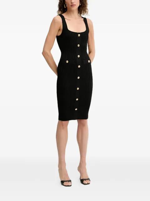 ribbed button mini dress by GUESS USA