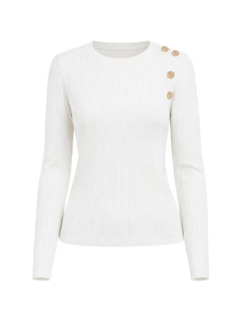 ribbed button sweater by GUESS USA