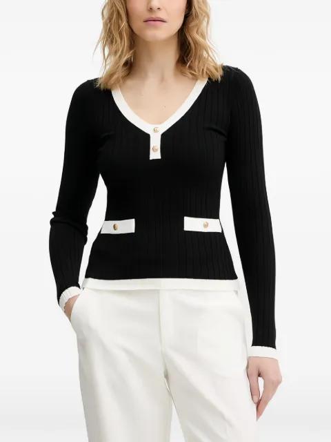 ribbed buttoned sweater by GUESS USA