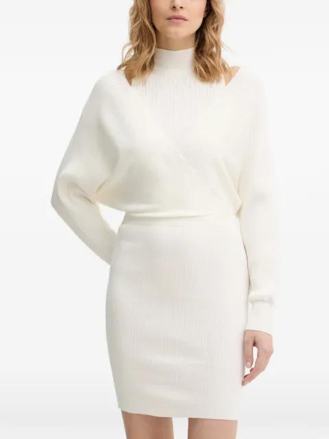 ribbed-knit cut-out mini dress by GUESS USA
