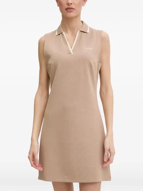 sleeveless polo-collar mini dress by GUESS USA