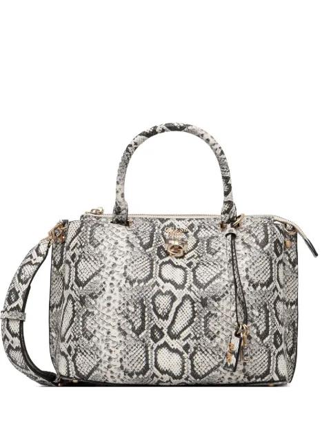 snakeskin-effect tote bag by GUESS USA