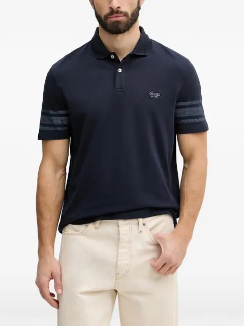 stripe-detail polo shirt by GUESS USA