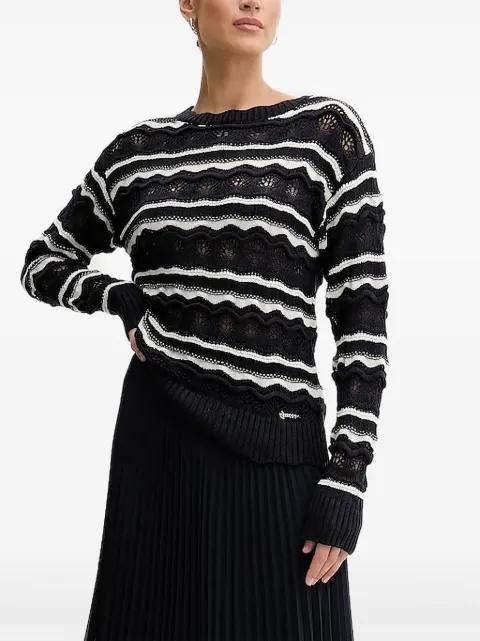 striped wave-pattern sweater by GUESS USA