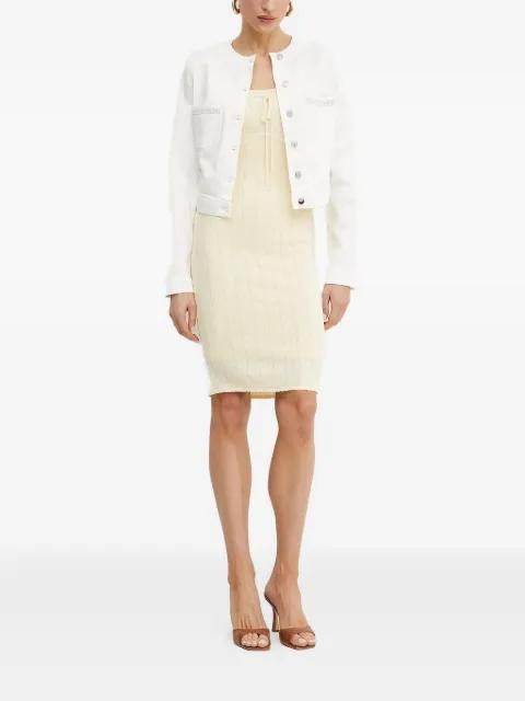 tie-detail rib-knit mini dress by GUESS USA