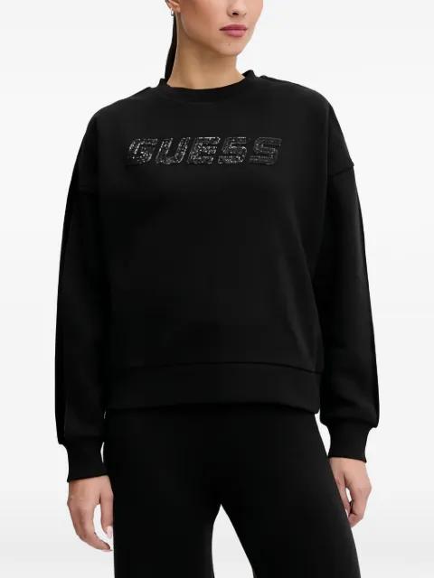 velvet panel sweatshirt by GUESS USA