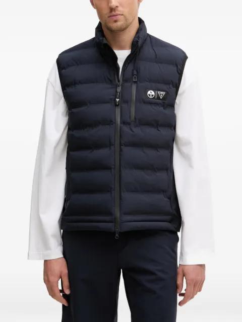 x North Sails quilted logo-patch gilet by GUESS USA