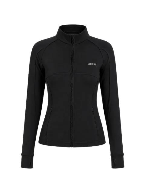 zip-fastening mock-neck sweatshirt by GUESS USA