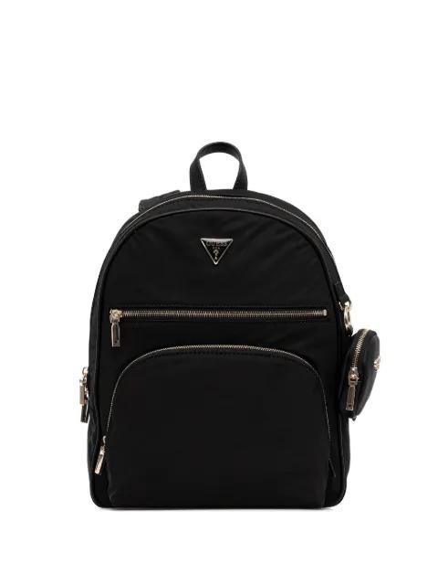 zip logo-plaque backpack by GUESS USA