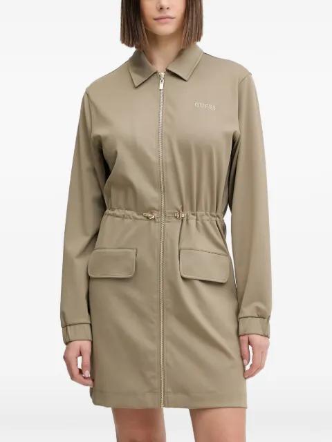 zip-up pocket mini dress by GUESS USA