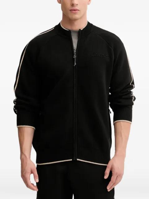 zip-up striped cardigan by GUESS USA