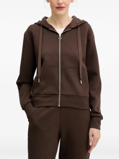zipped embellished hoodie by GUESS USA
