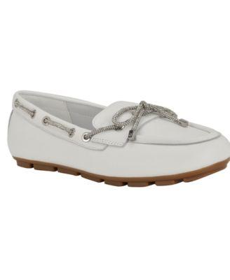 Women's Lavonta Rhinestone Lace Tailored Boat Shoes by GUESS Women's Lavonta Rhinestone Lace Tailored Boat Shoes by GUESS
