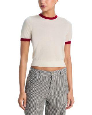 Airy Cashmere Ringer Tee by GUEST IN RESIDENCE