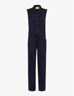 Breezy contrast-stitch relaxed-fit cotton jumpsuit by GUEST IN RESIDENCE