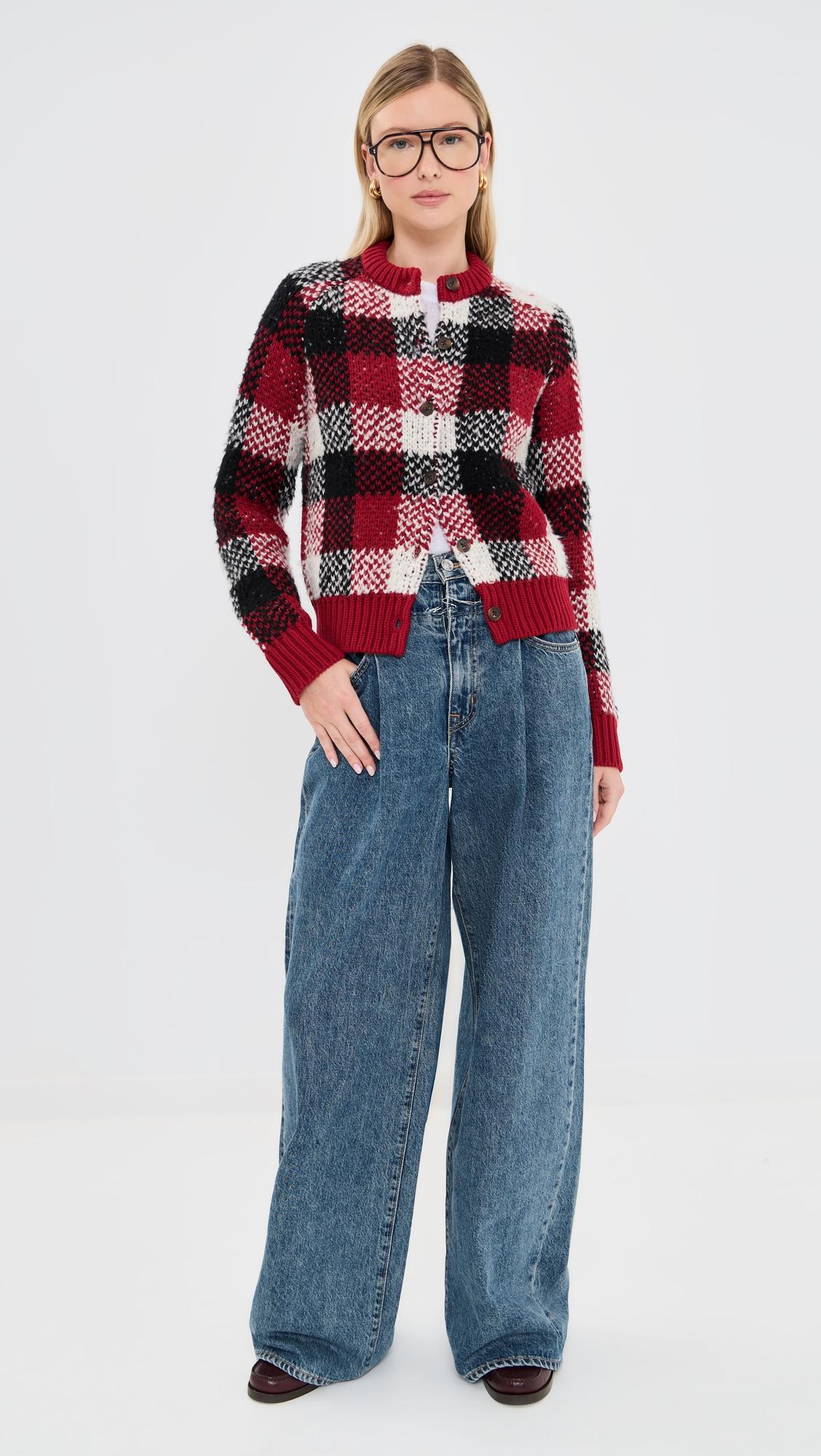 Buffalo Plaid Cardigan by GUEST IN RESIDENCE
