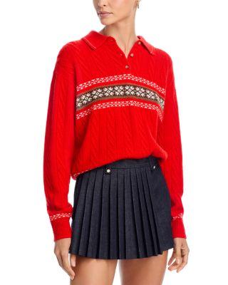 Cable Knit Polo Sweater by GUEST IN RESIDENCE
