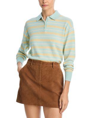 Cashmere Collegiate Stripe Polo Sweater by GUEST IN RESIDENCE