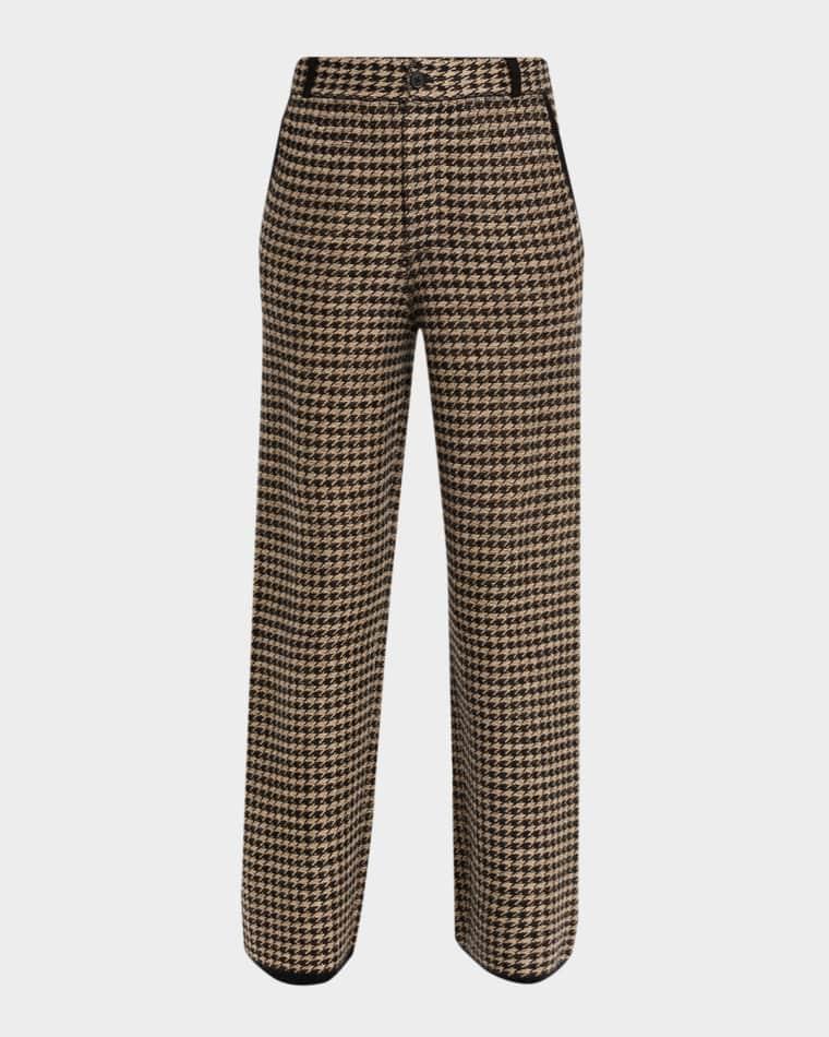 Cashmere Houndstooth Tailored Trousers by GUEST IN RESIDENCE
