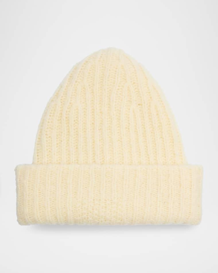 Cloud Wool Ribbed Beanie by GUEST IN RESIDENCE