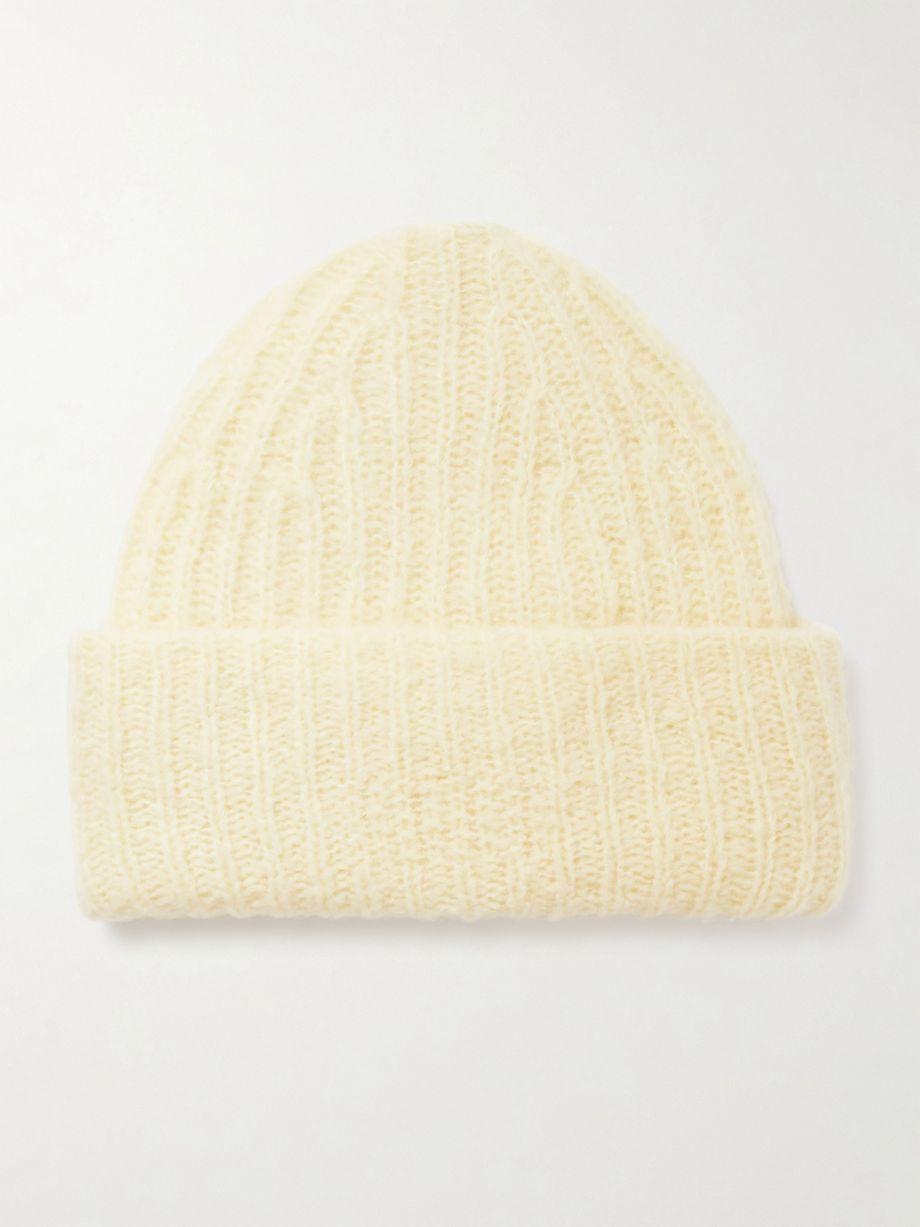 Cloud ribbed merino wool-blend beanie by GUEST IN RESIDENCE