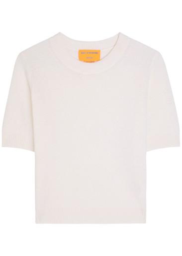 Compass textured knit cashmere T-shirt by GUEST IN RESIDENCE