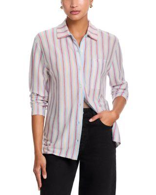 Fine Stripe Showtime Cashmere Shirt by GUEST IN RESIDENCE