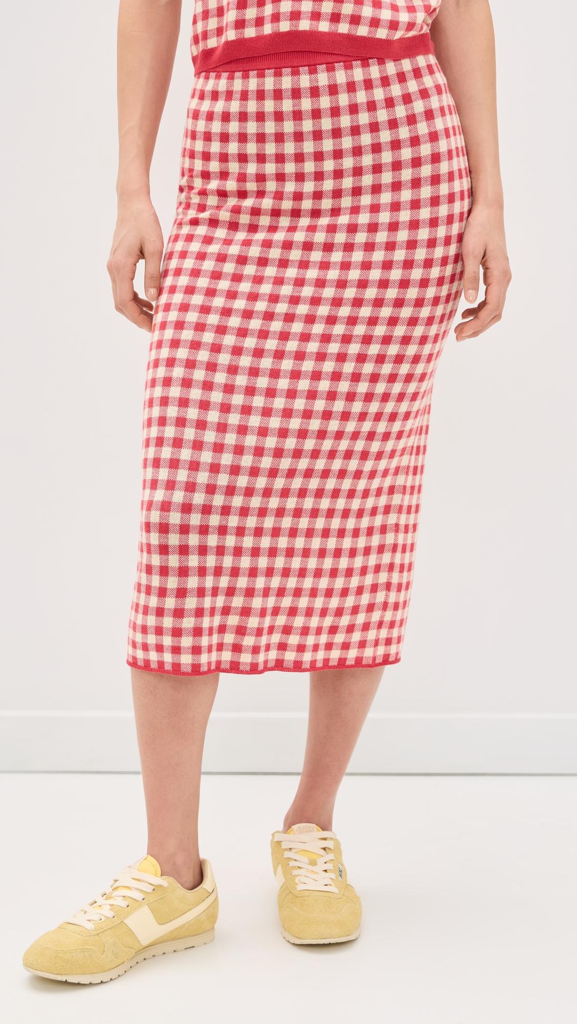 Gingham Long Skirt by GUEST IN RESIDENCE