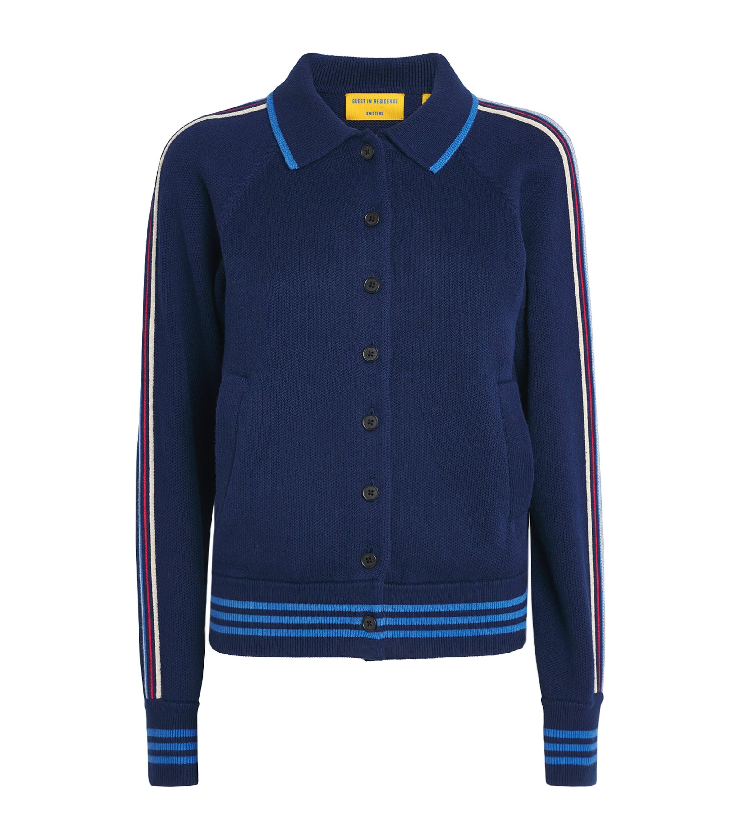 Guest In Residence Cotton-Blend Varsity Collared Cardigan by GUEST IN RESIDENCE
