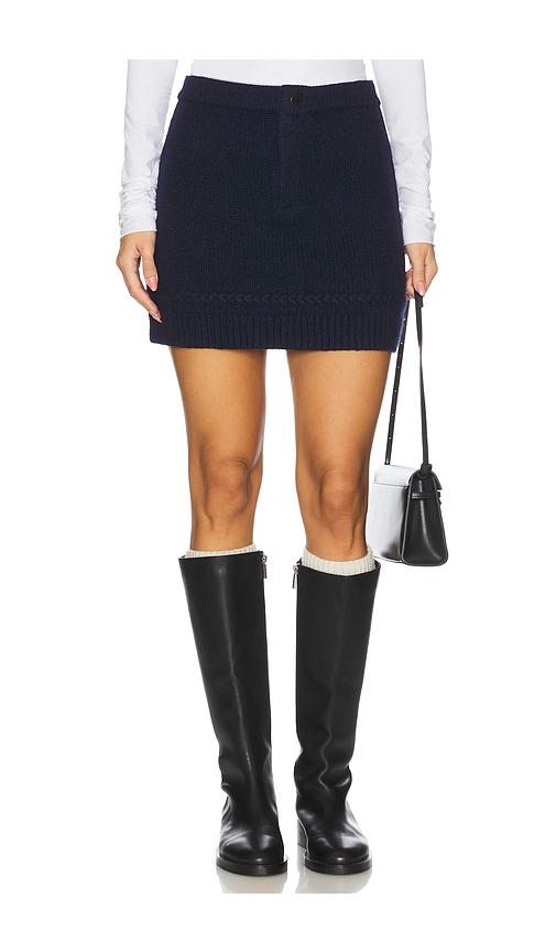 Guest In Residence Jean Mini Skirt in Navy by GUEST IN RESIDENCE
