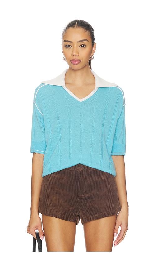 Guest In Residence Pele Polo in Blue by GUEST IN RESIDENCE