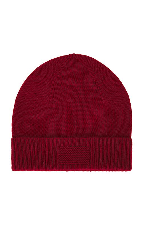 Guest In Residence Rib Cuff Beanie in Red by GUEST IN RESIDENCE