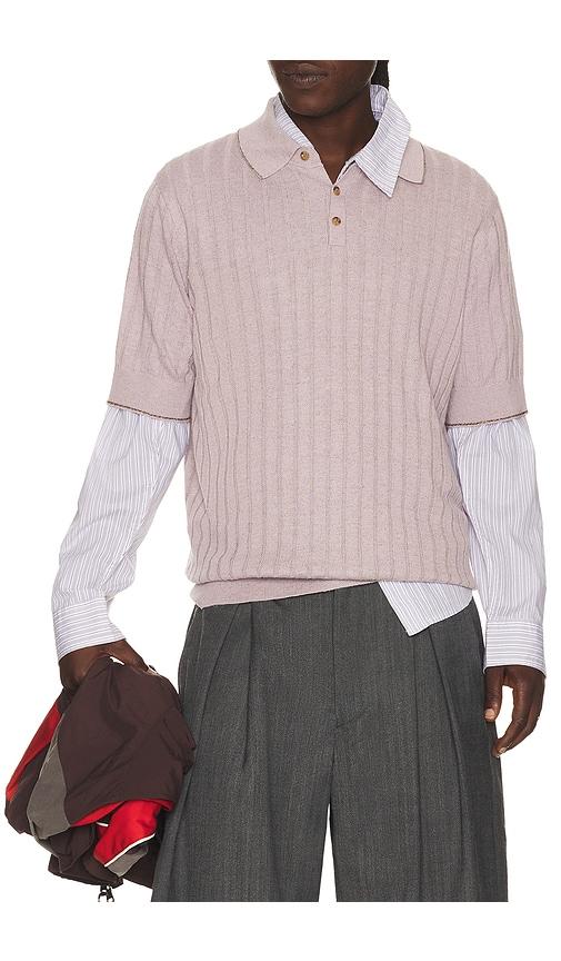 Guest In Residence Teddy Polo in Grey by GUEST IN RESIDENCE