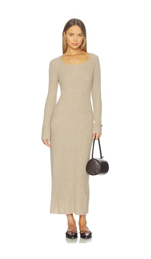 Guest In Residence Wide Rib Dress in Taupe by GUEST IN RESIDENCE