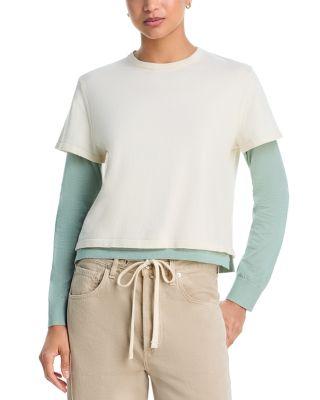 Layered Long Sleeve Tee by GUEST IN RESIDENCE