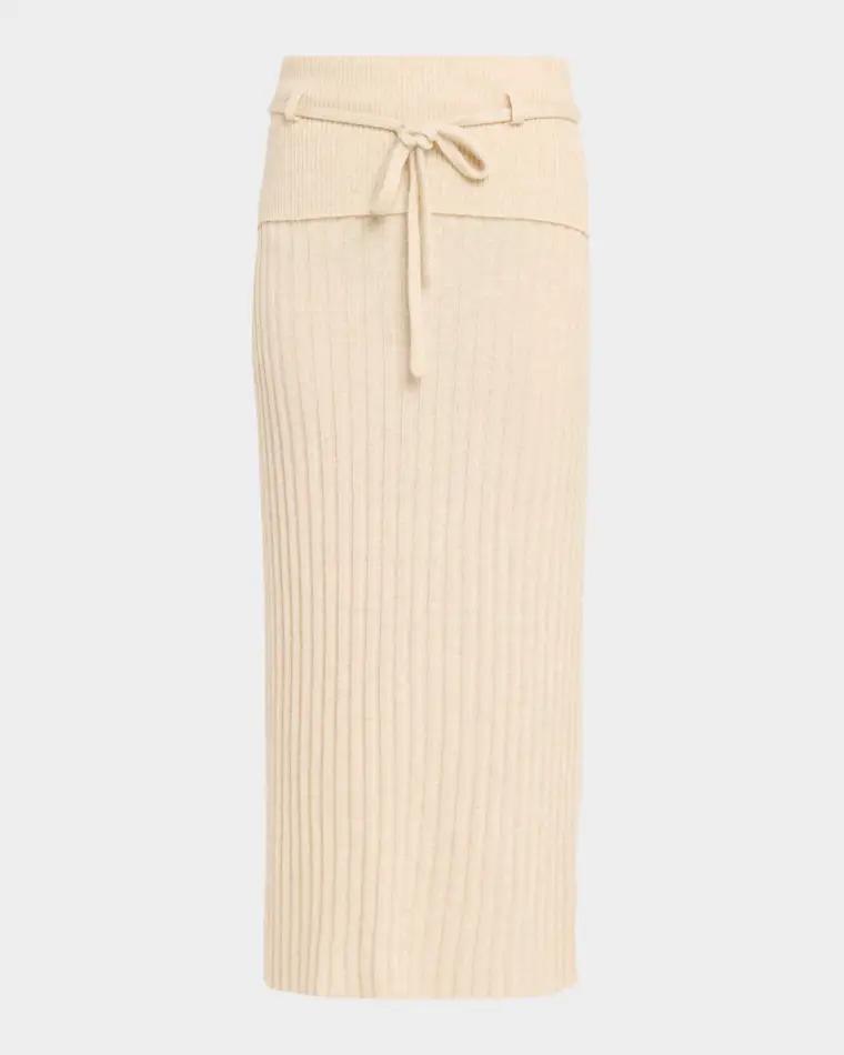 Lia Low-Rise Cashmere-Blend Skirt by GUEST IN RESIDENCE
