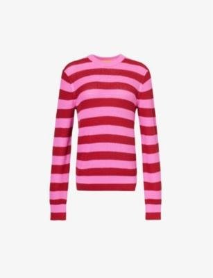 Net striped cotton jumper by GUEST IN RESIDENCE