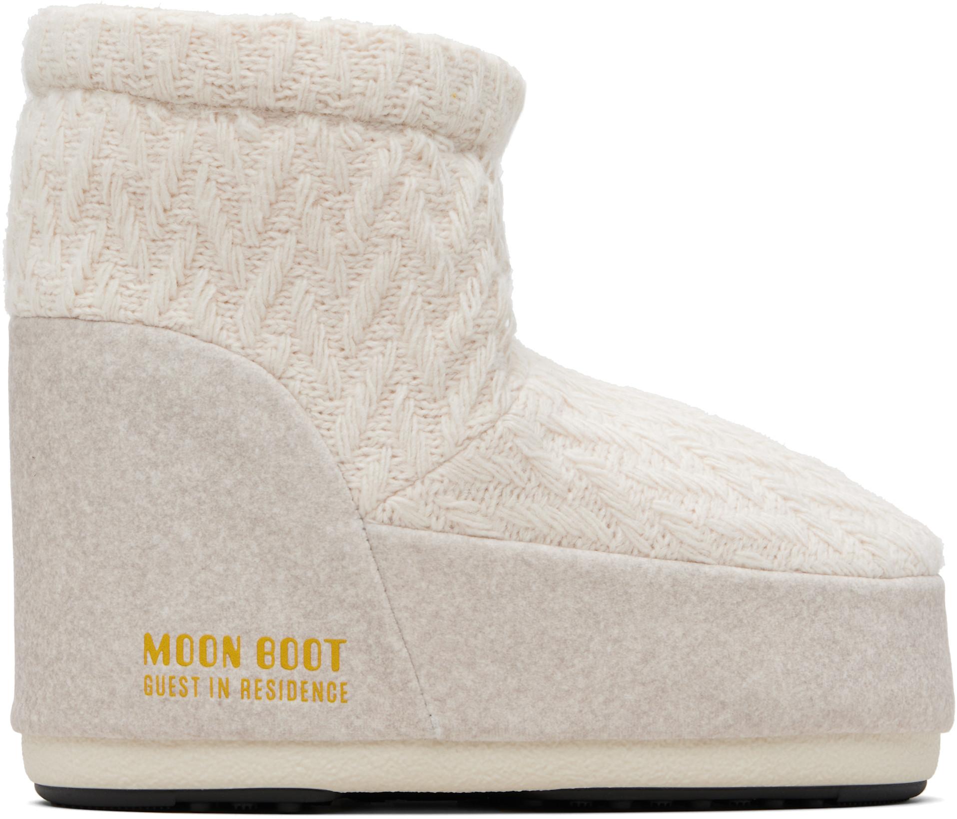 Off-White Moon Boot Edition Icon Low No Lace Knit Boots by GUEST IN RESIDENCE