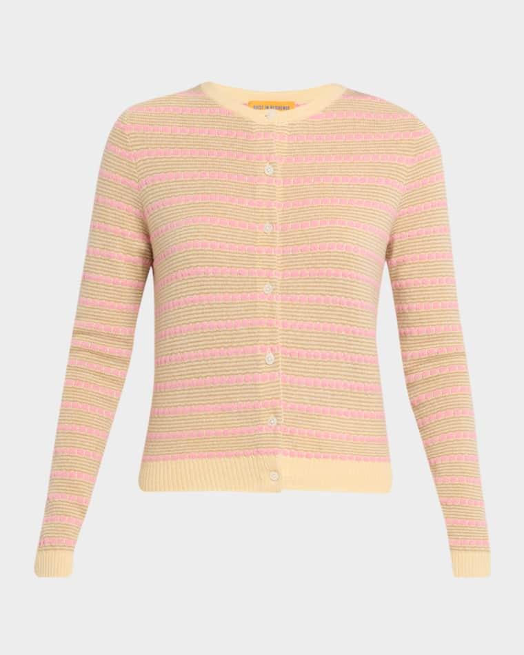 Pebble Stripe Jane Cardigan by GUEST IN RESIDENCE