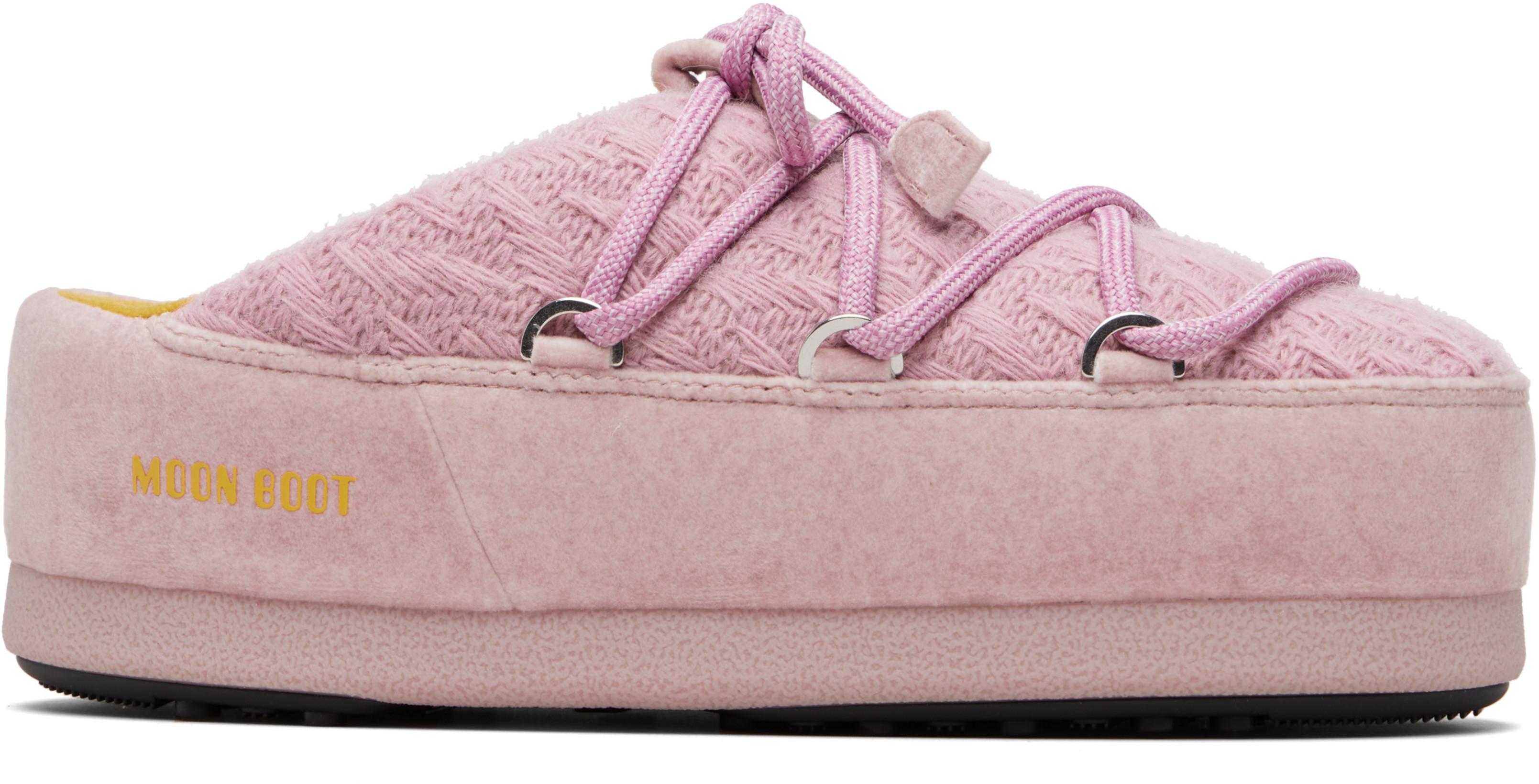 Pink Moon Boot Edition EVX Knit Mule Loafers by GUEST IN RESIDENCE