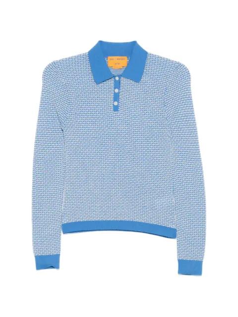 Piquet L/S patterned polo shirt by GUEST IN RESIDENCE