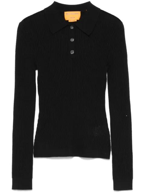 Shrunken cashmere polo top by GUEST IN RESIDENCE