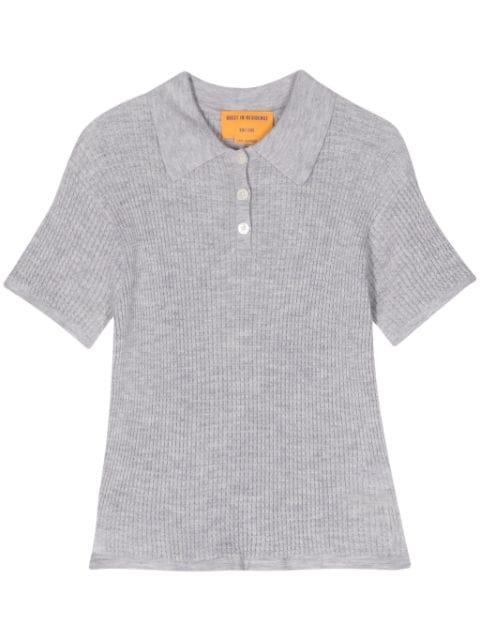 Shrunken cashmere polo top by GUEST IN RESIDENCE