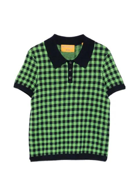 Shrunken checked polo top by GUEST IN RESIDENCE
