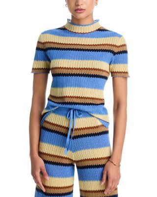 Striped Silk & Linen Top by GUEST IN RESIDENCE