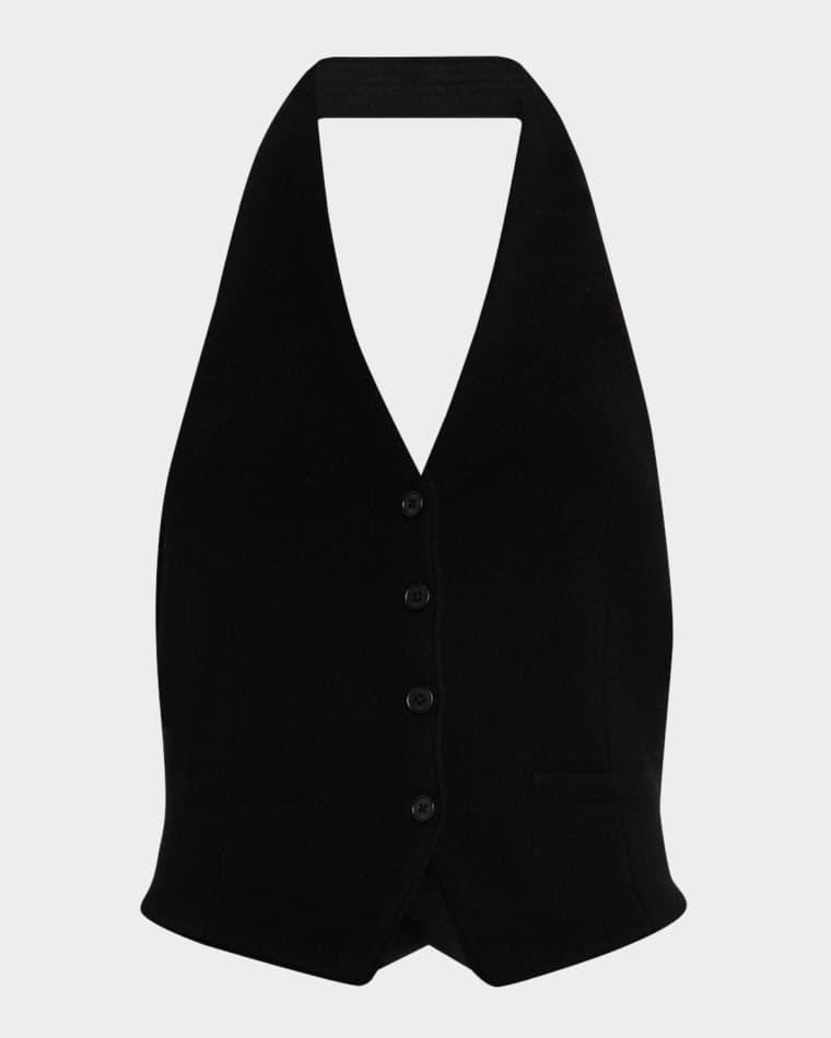 Tailored Cashmere Halter Vest by GUEST IN RESIDENCE