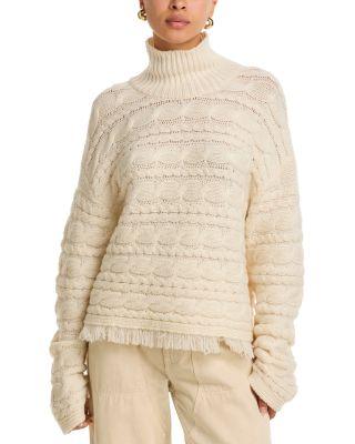 Wool & Cashmere Cropped Cable Turtleneck by GUEST IN RESIDENCE