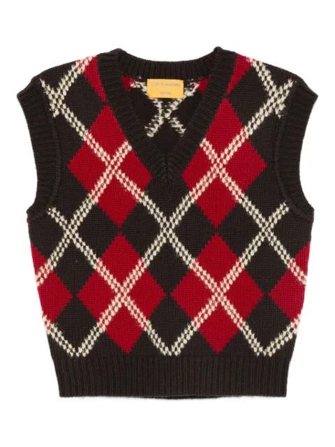 argyle sleeveless vest by GUEST IN RESIDENCE