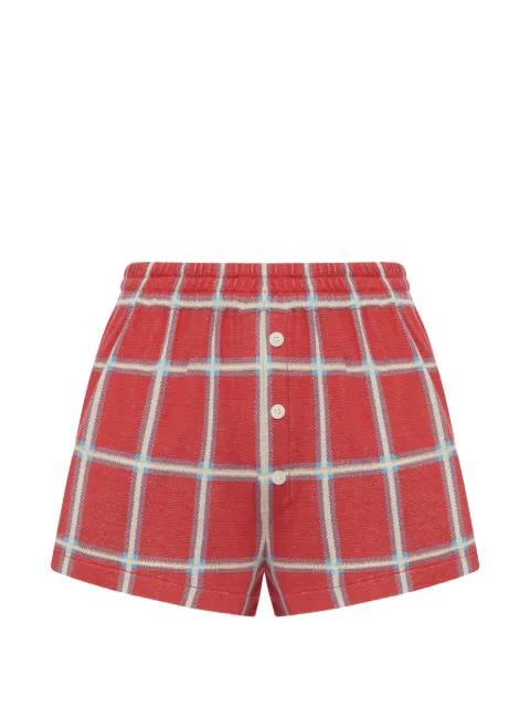 button checked shorts by GUEST IN RESIDENCE