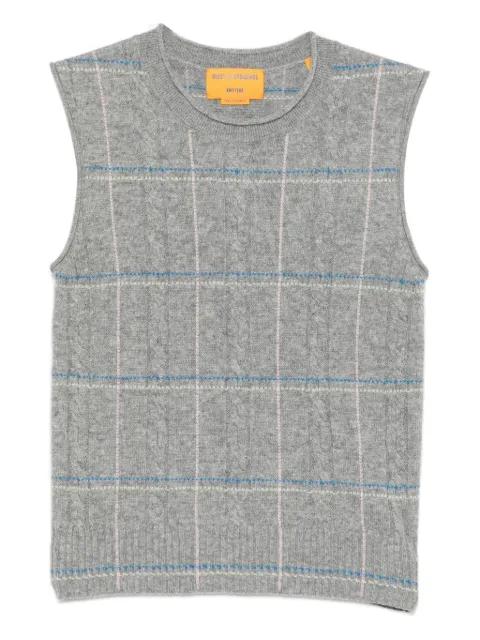 checked knitted vest by GUEST IN RESIDENCE